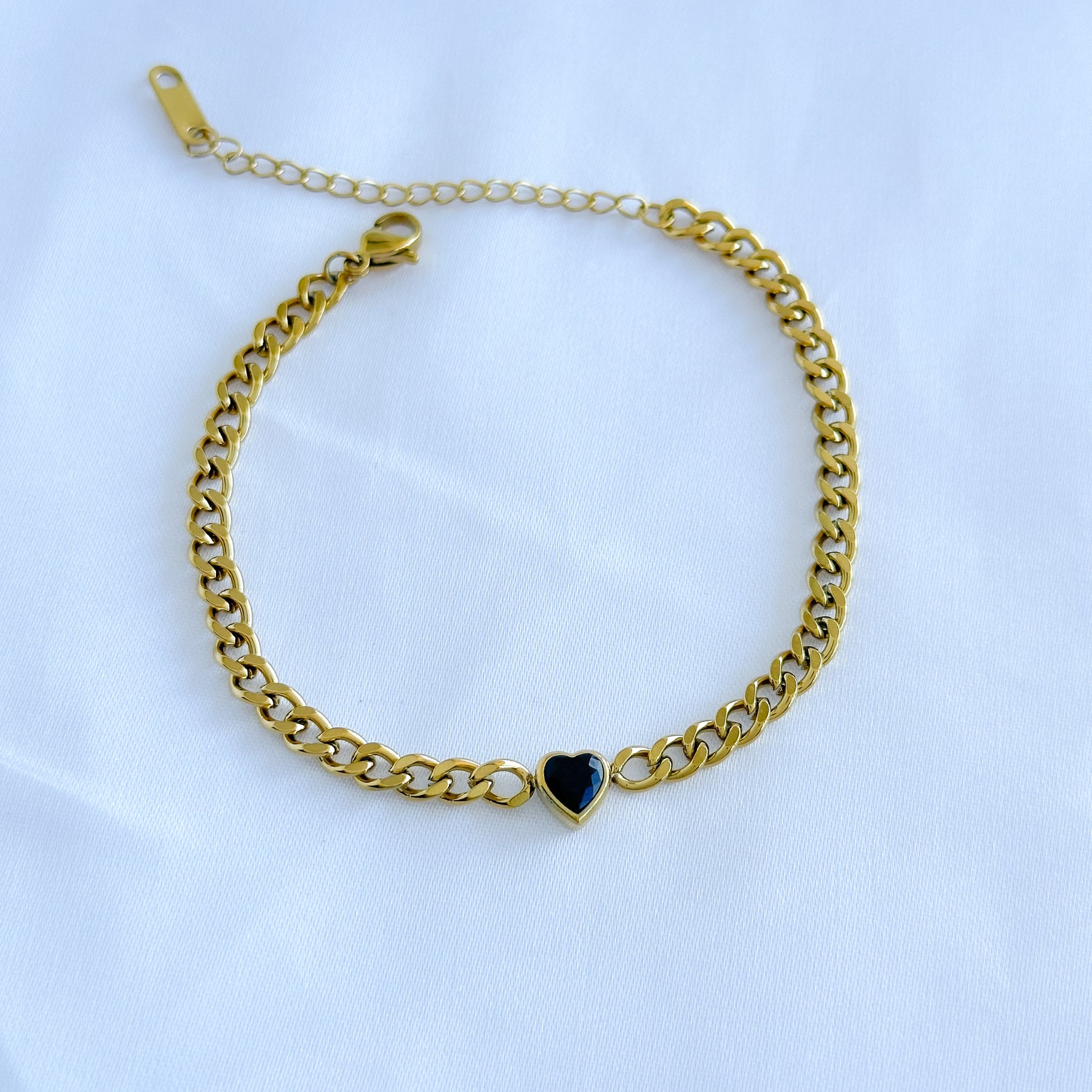 Conjunto colar e pulseira heart - AÇO