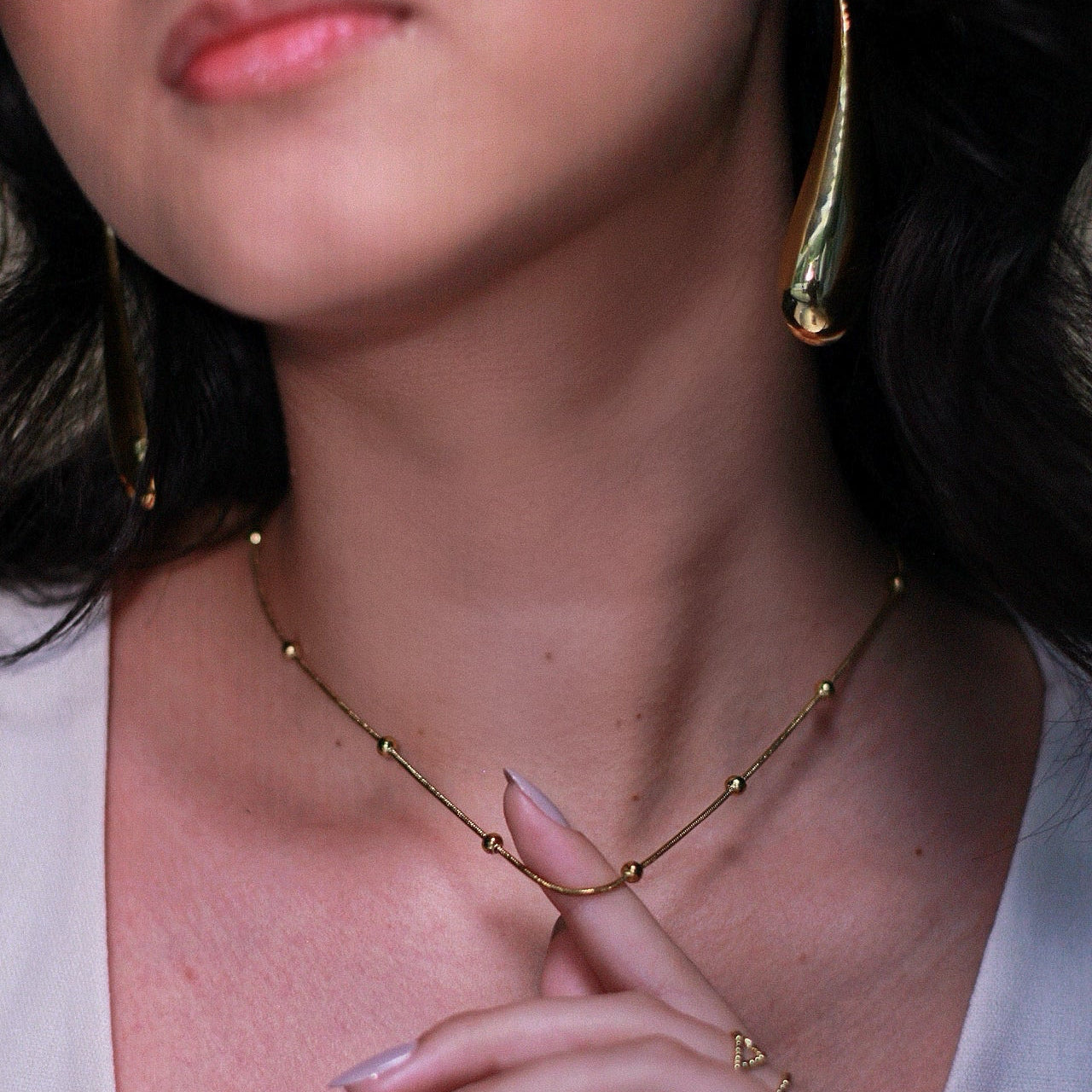 Colar choker em aço inoxidável