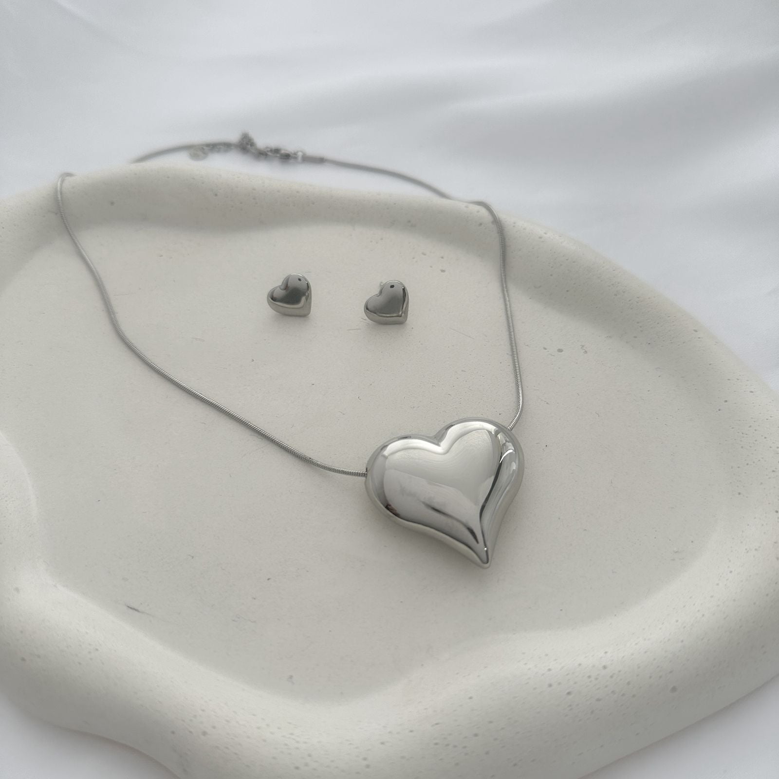 Conjunto Coração Aço