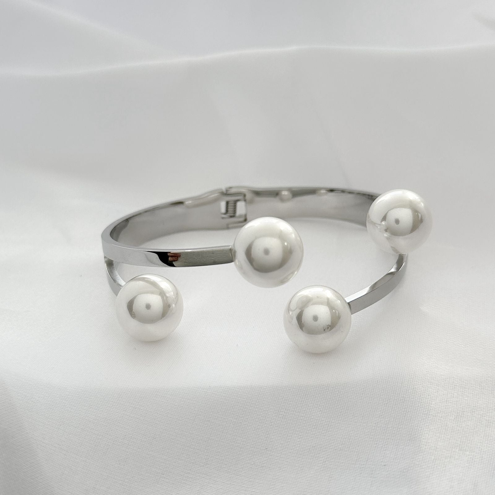 Bracelete Maxi Pérola - Aço