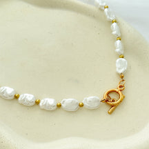 Colar pérolas orgânicas