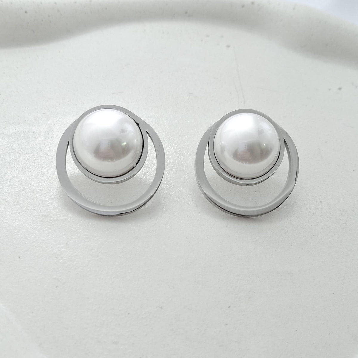 Brinco Maxi Pérola - Aço