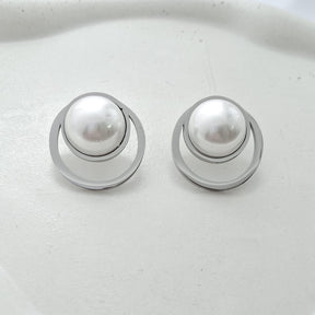 Brinco Maxi Pérola - Aço