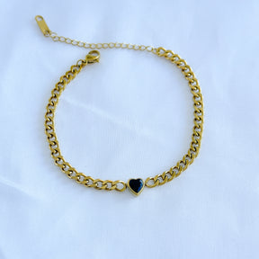 Conjunto colar e pulseira heart - AÇO