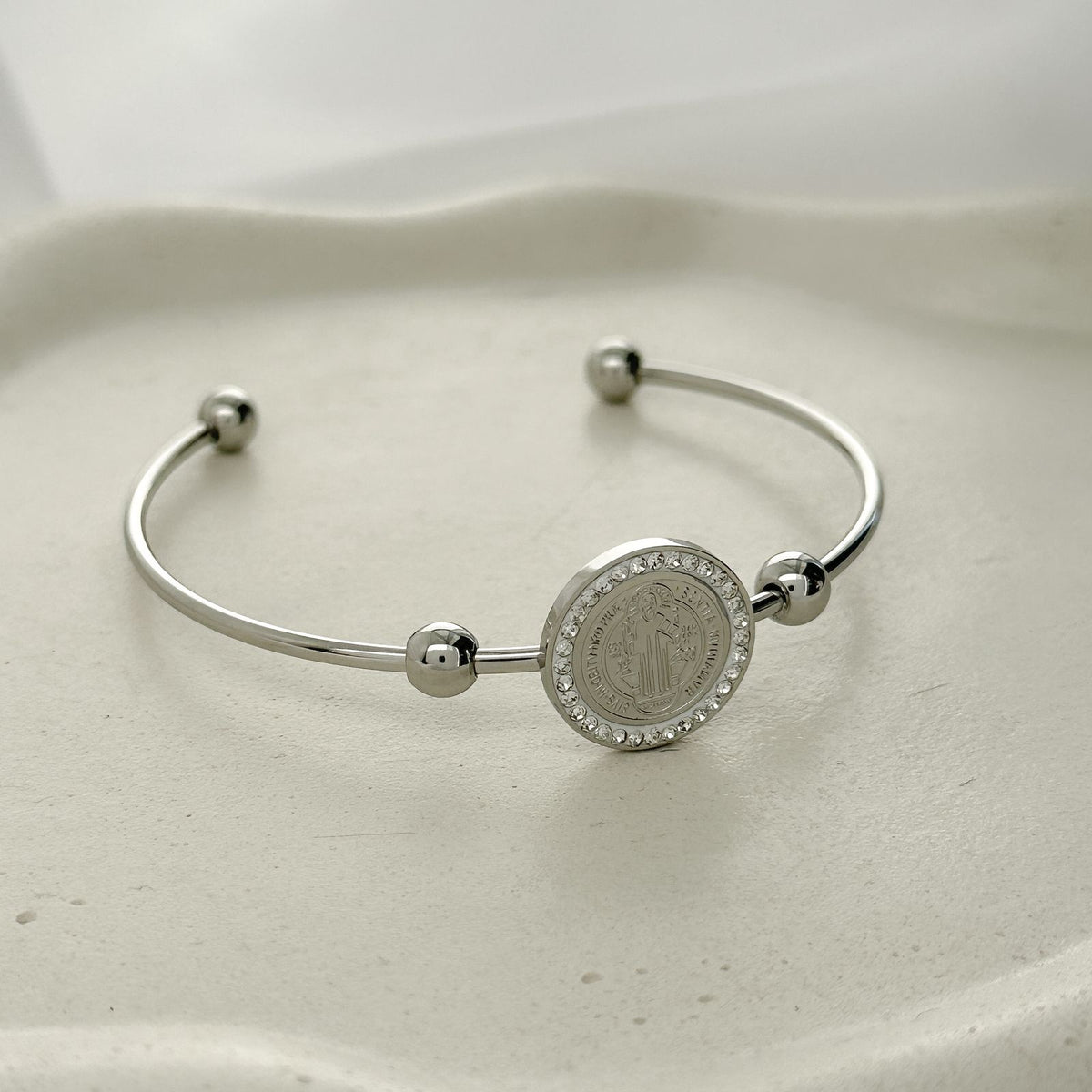 Bracelete São Bento - aço