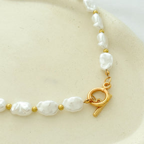 Colar pérolas orgânicas