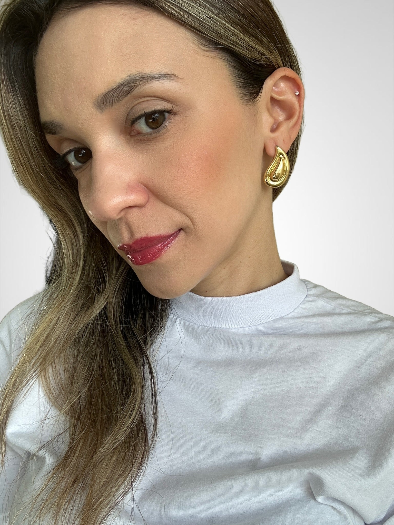 Brinco AÇO - gota chapada