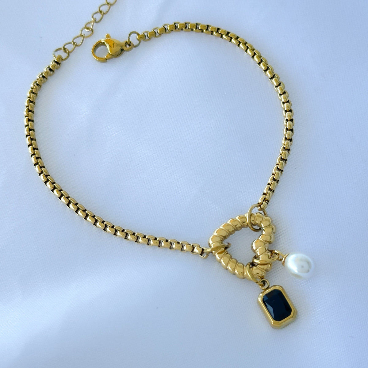 Pulseira coração vazado - AÇO