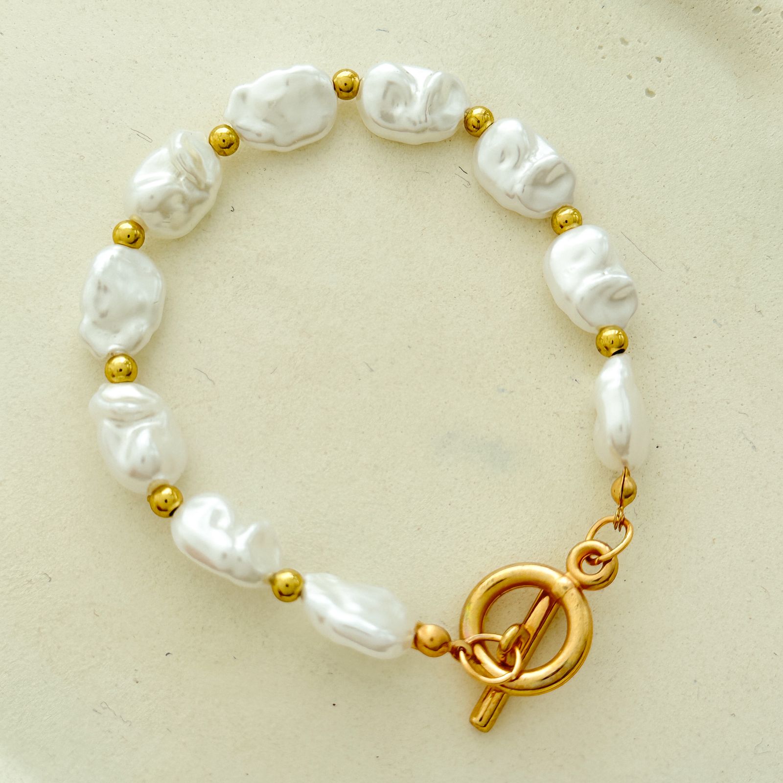 Pulseira pérolas orgânicas