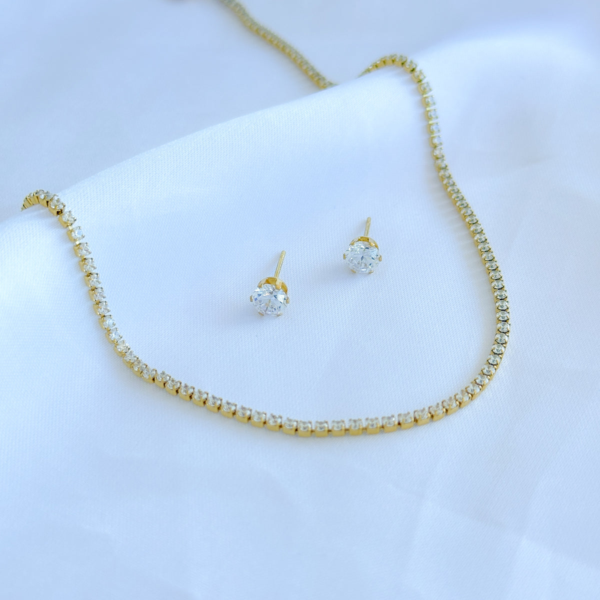 Conjunto riviera chocker - AÇO