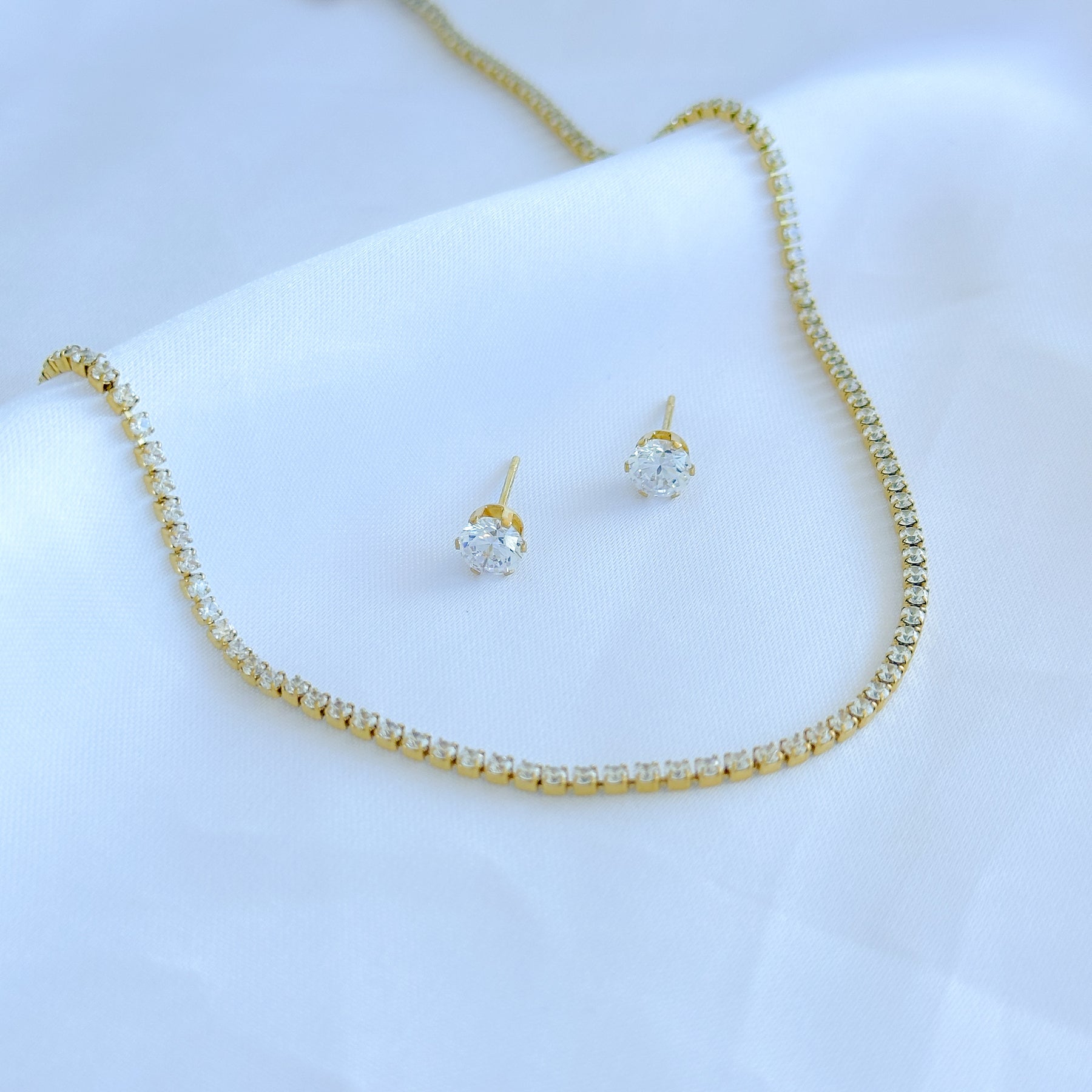 Conjunto riviera chocker - AÇO