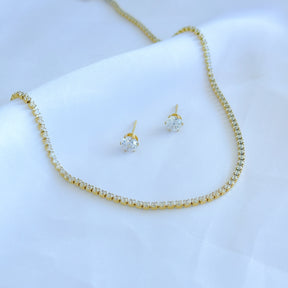 Conjunto riviera chocker - AÇO