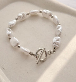 Pulseira pérolas orgânicas