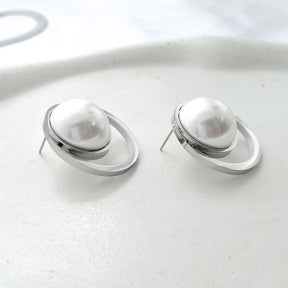 Brinco Maxi Pérola - Aço