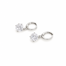 Brinco argola zirconia brilhante
