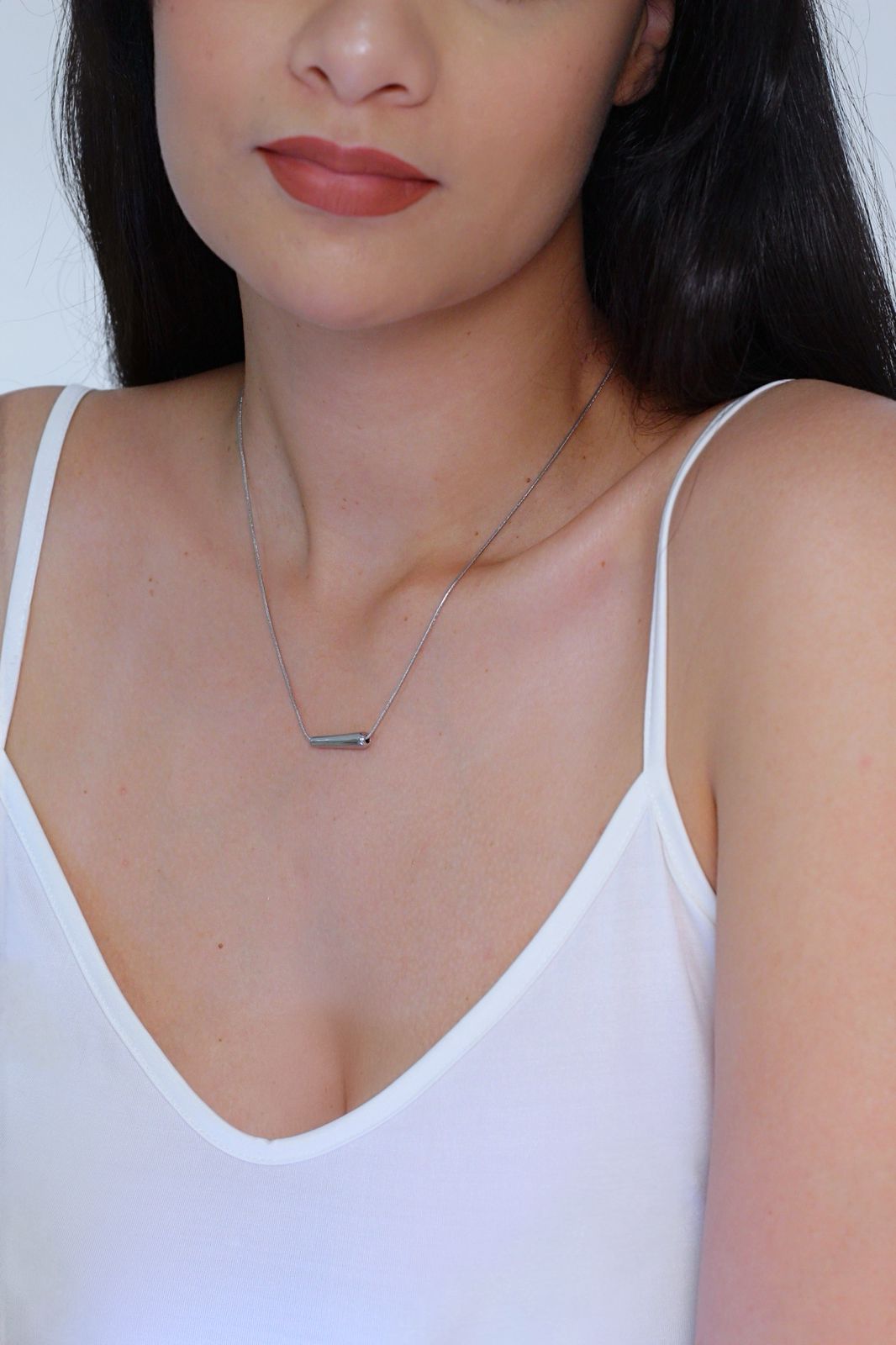 Colar gota caída em AÇO