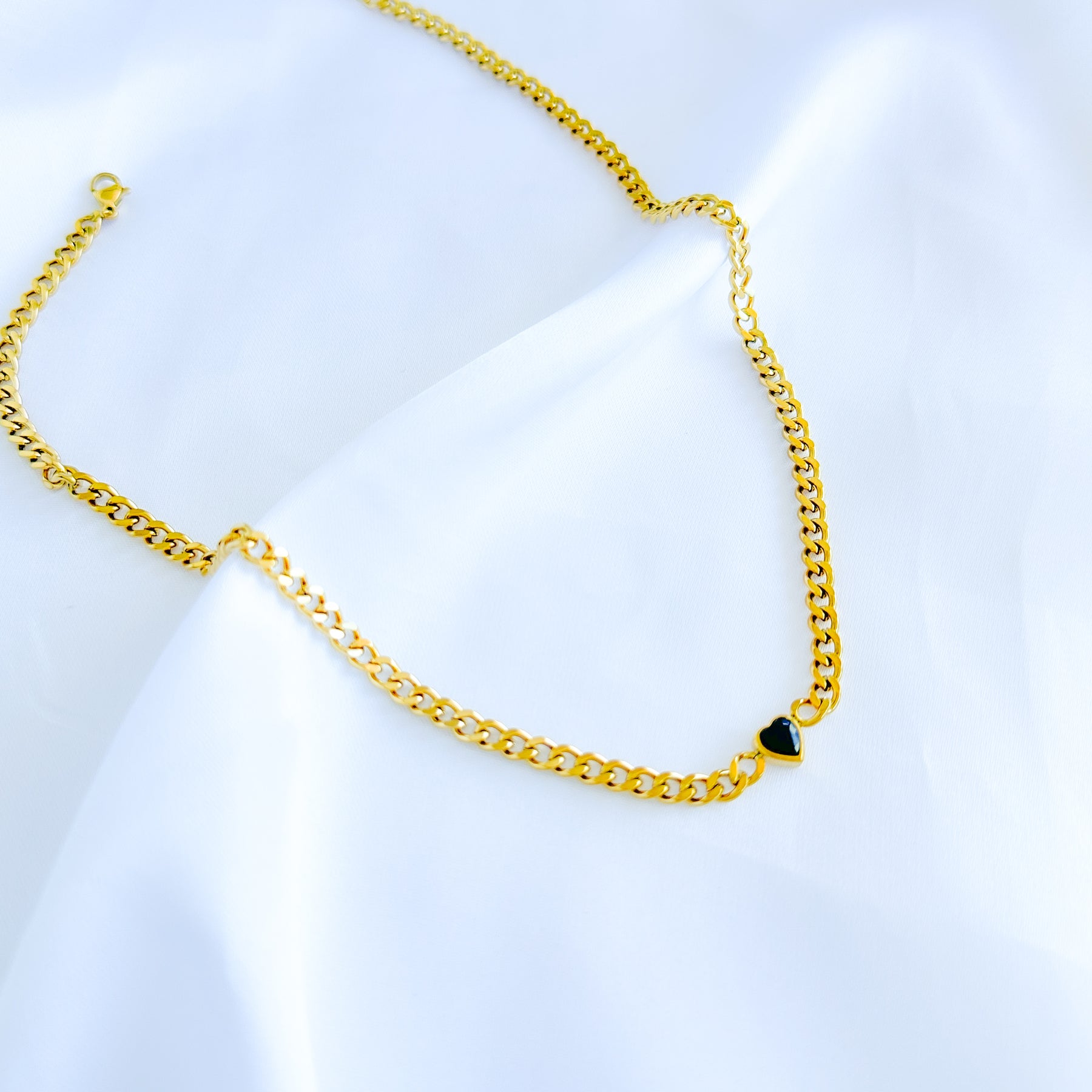 Conjunto colar e pulseira heart - AÇO