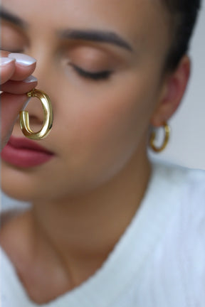 Brinco meia argola AÇO