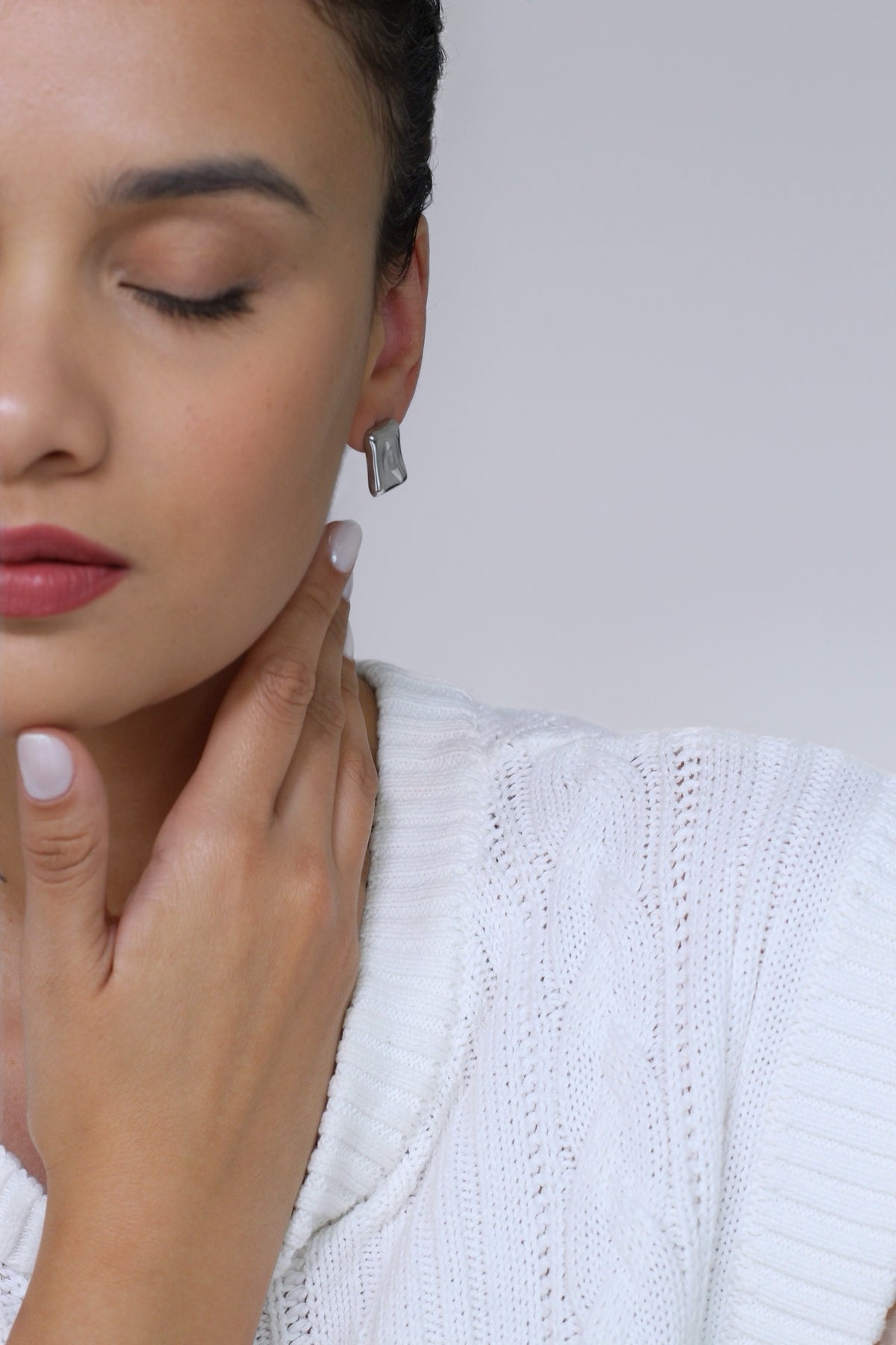 Brinco orgânico retangular - aço