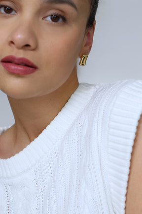 Brinco orgânico retangular - aço