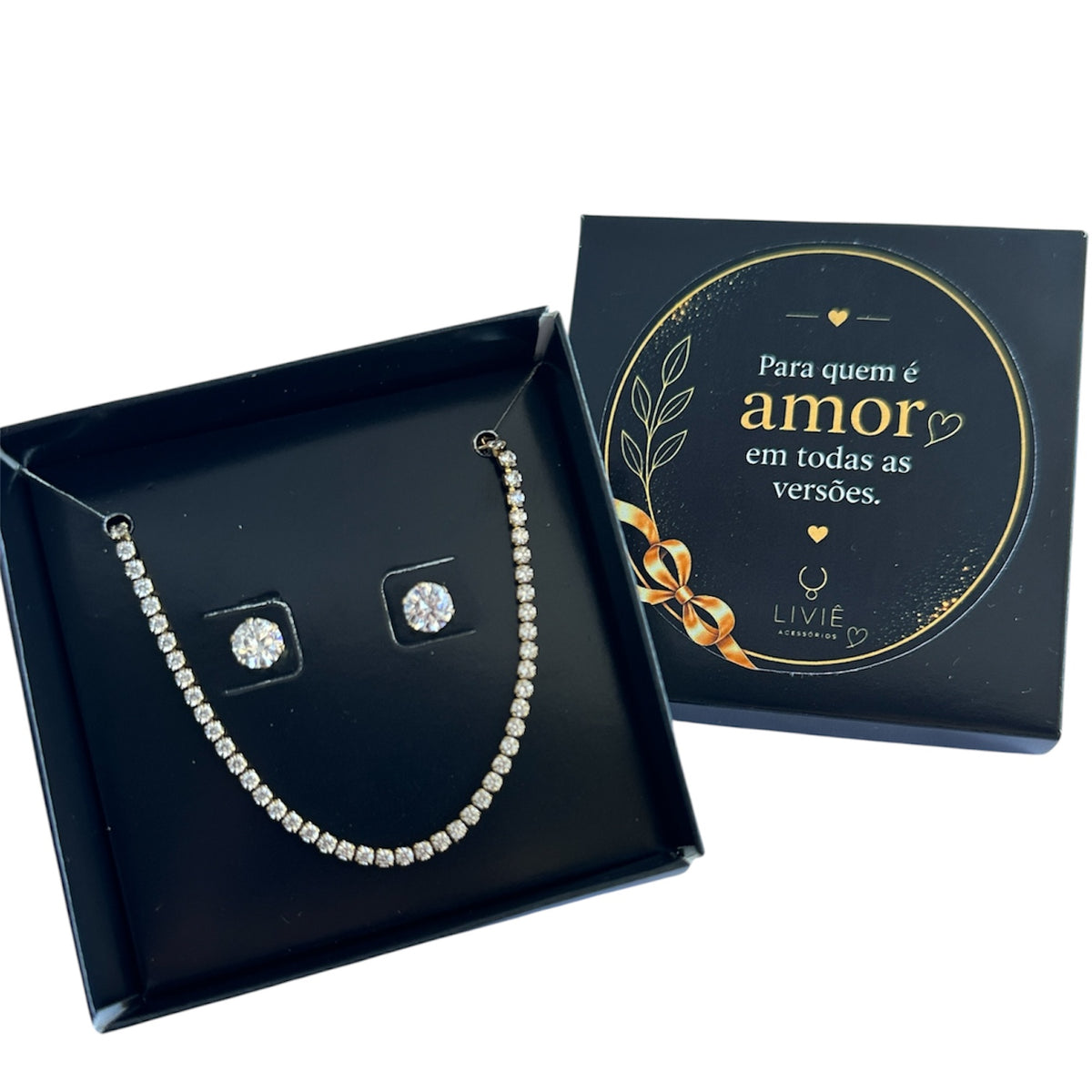 Conjunto riviera chocker - AÇO