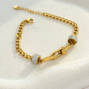 Pulseira em aço com elo inspiração