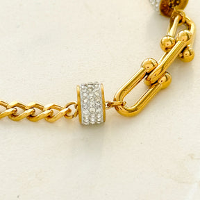 Pulseira em aço com elo inspiração