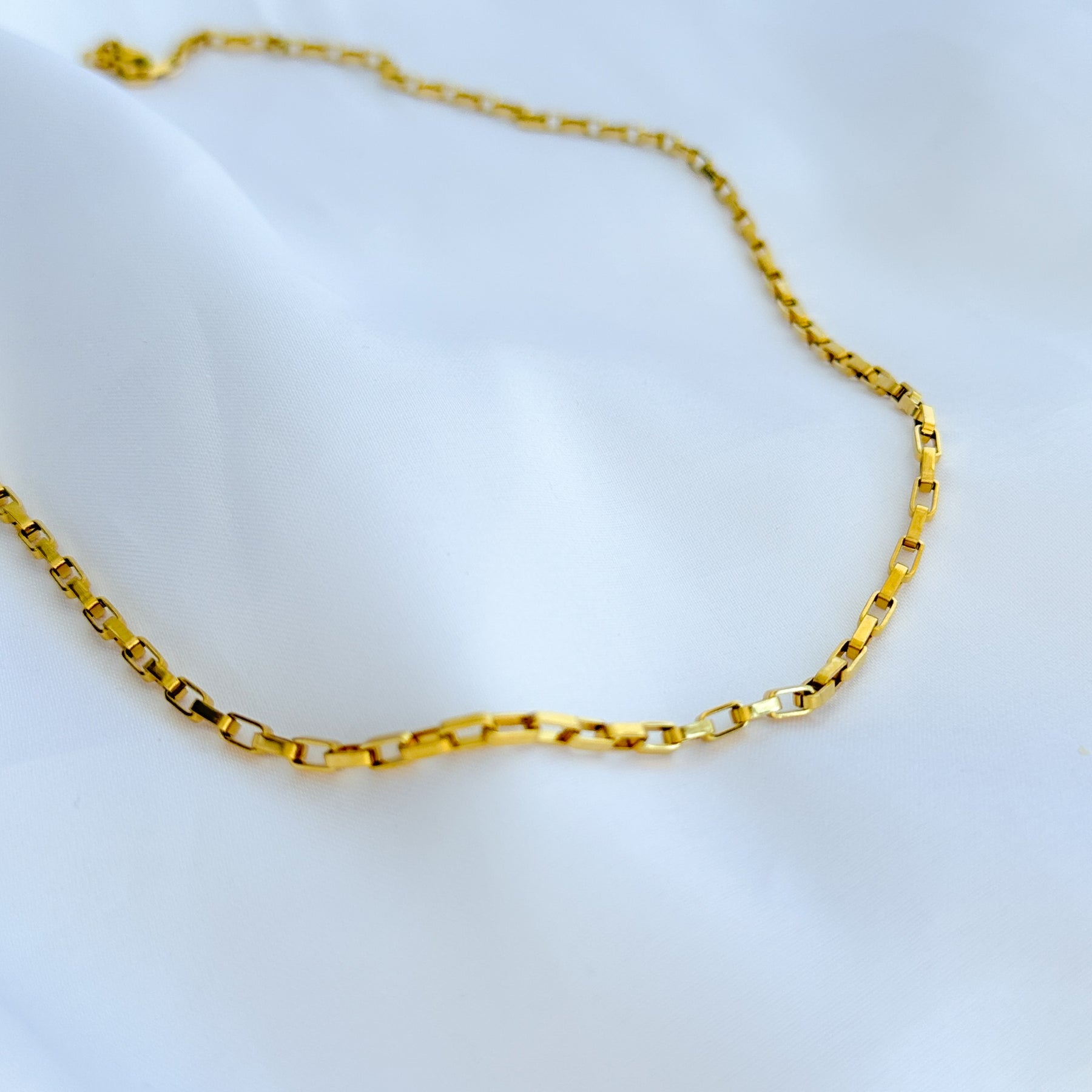 Colar longo mini elos em aço