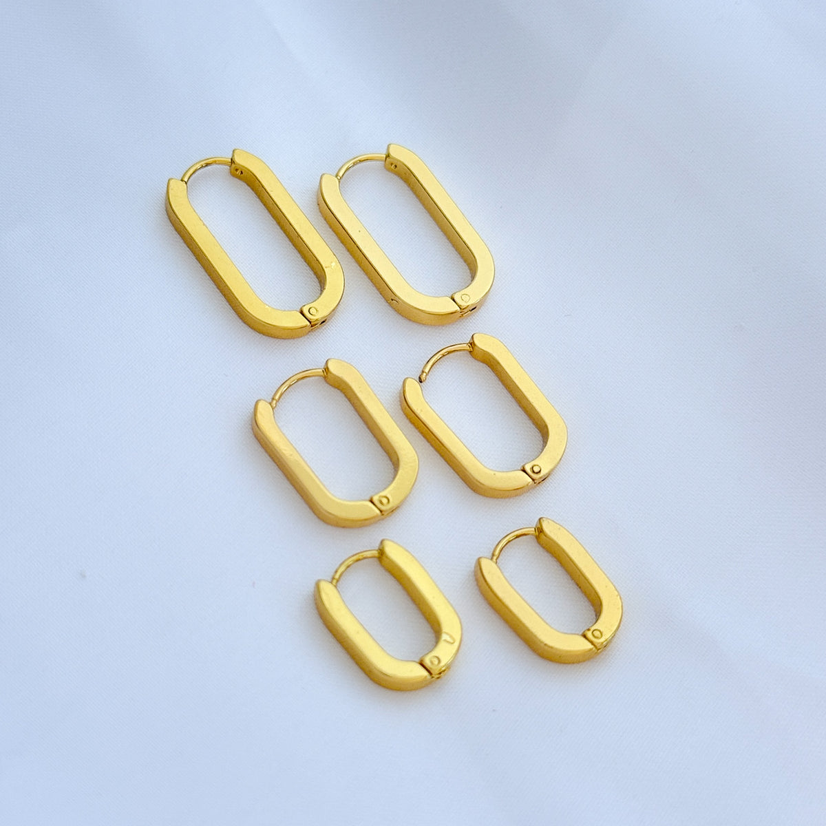 Trio de brinco em aço