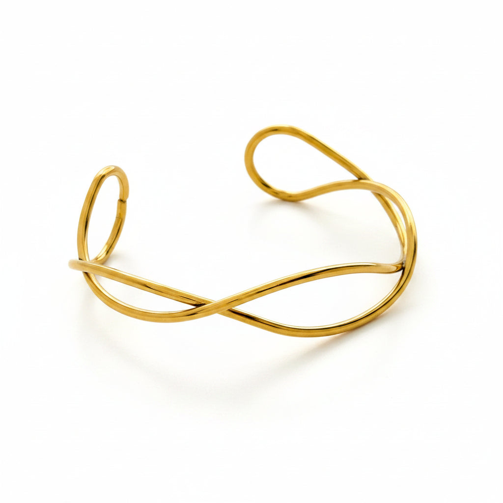 Bracelete ondas infinitas - aço