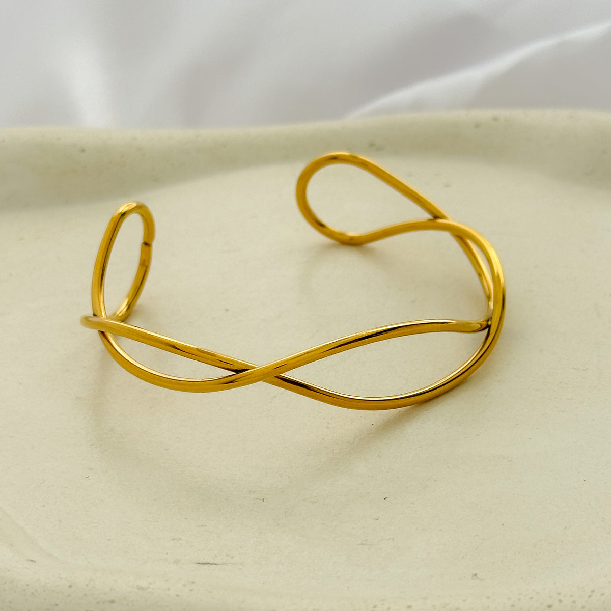 Bracelete ondas infinitas - aço