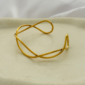 Bracelete ondas infinitas - aço
