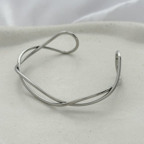 Bracelete ondas infinitas - aço