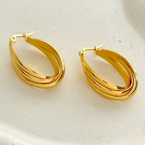 Brinco AÇO - argola oval P M G