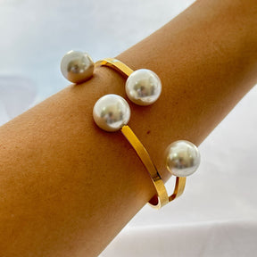 Bracelete Maxi Pérola - Aço