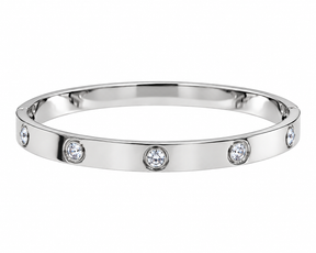 Bracelete dourado em aço com pedras