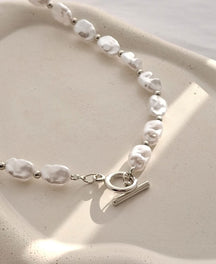 Colar pérolas orgânicas