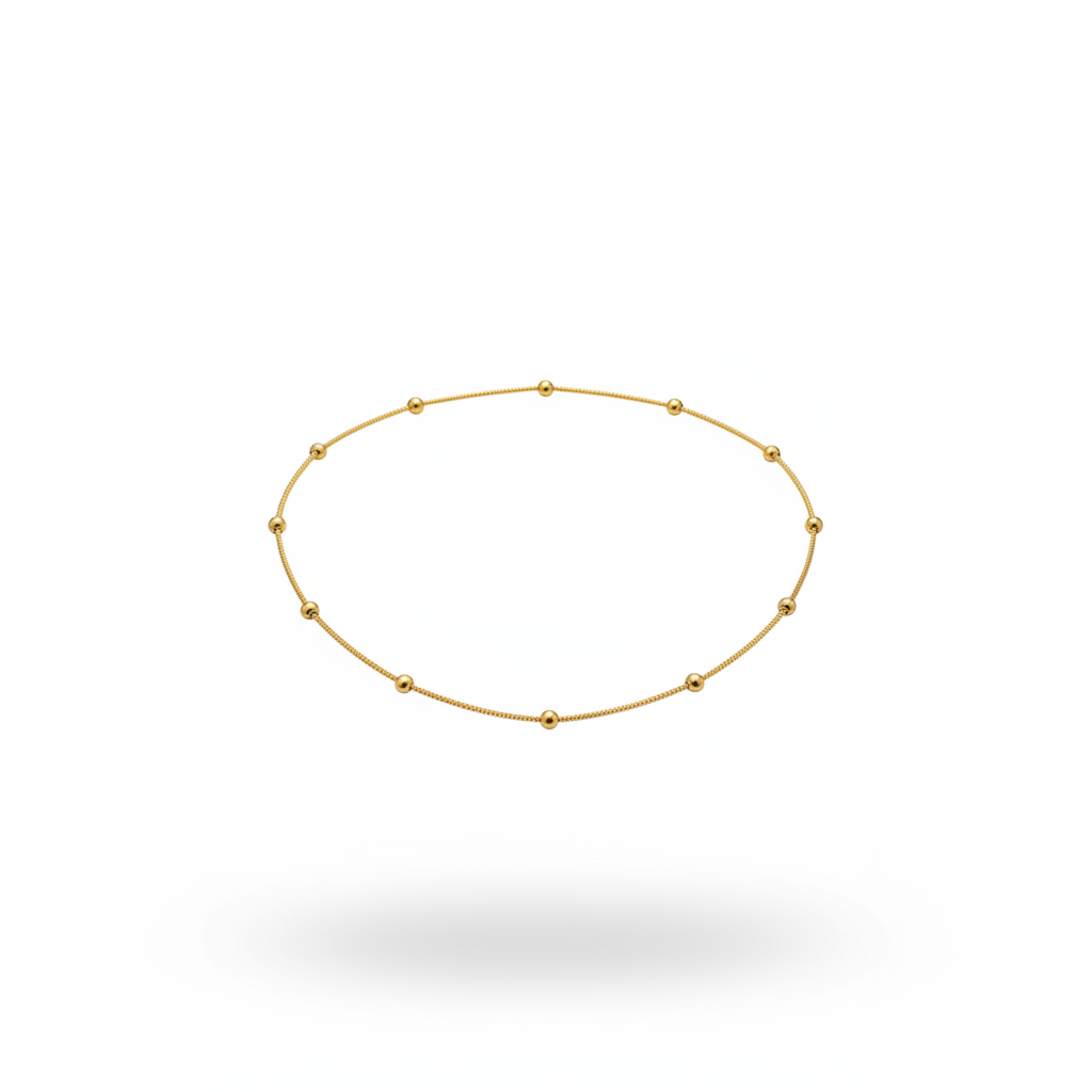 Colar choker em aço inoxidável - fundo branco