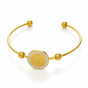 Bracelete São Bento - aço - fundo branco