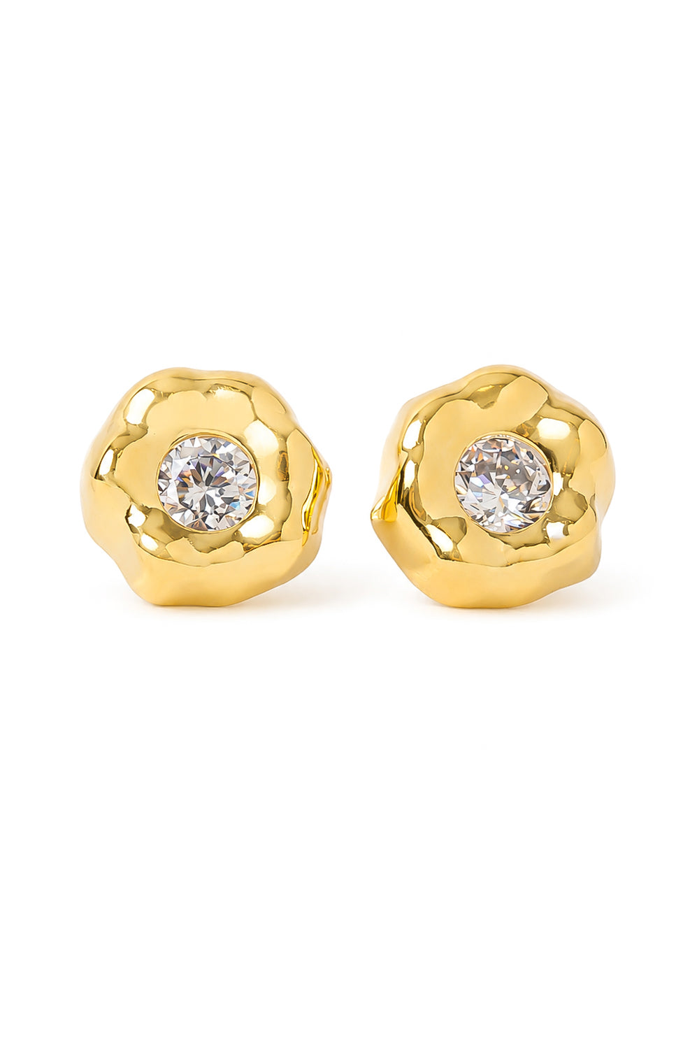 Brinco M Organic com Banho em Ouro 18k