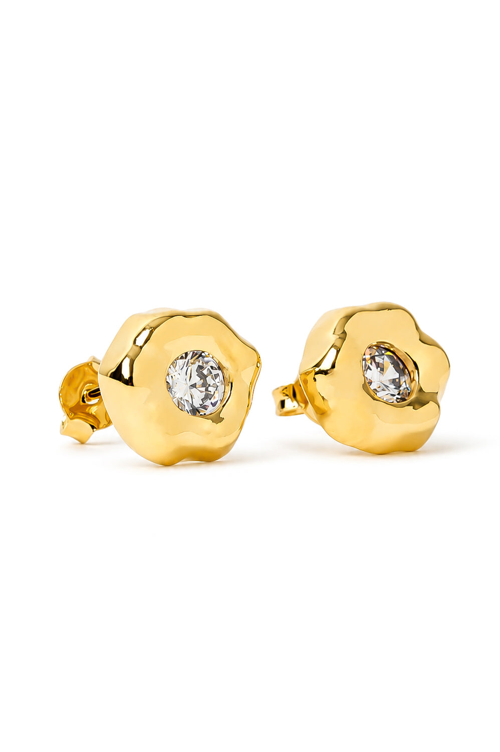 Brinco M Organic com Banho em Ouro 18k