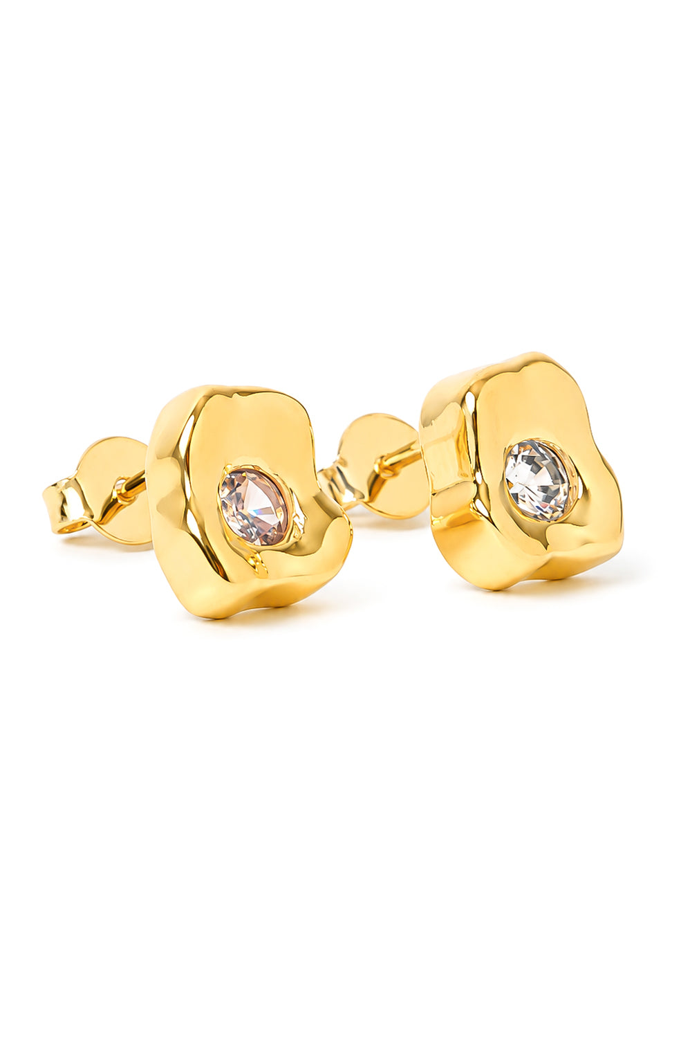Brinco P Organic com Banho em Ouro 18k